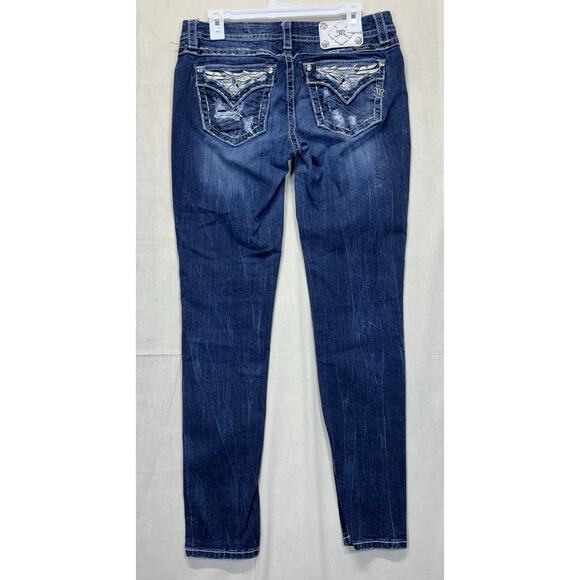 Miss Me Dark Blue Straight Leg Jeans - Picture 5 of 16